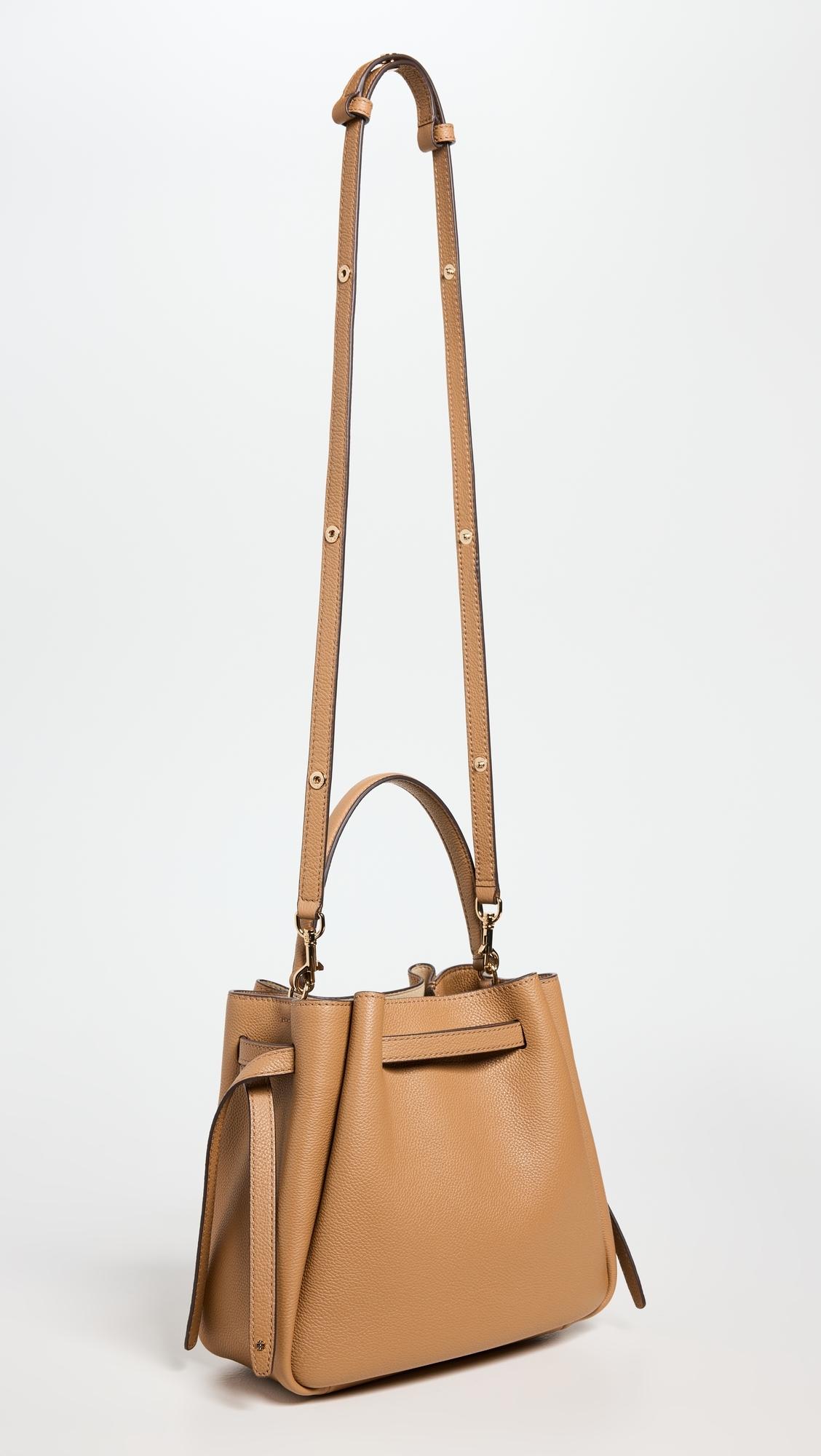 Romy Pebbled Small Bucket Bag Tiramisu One Size