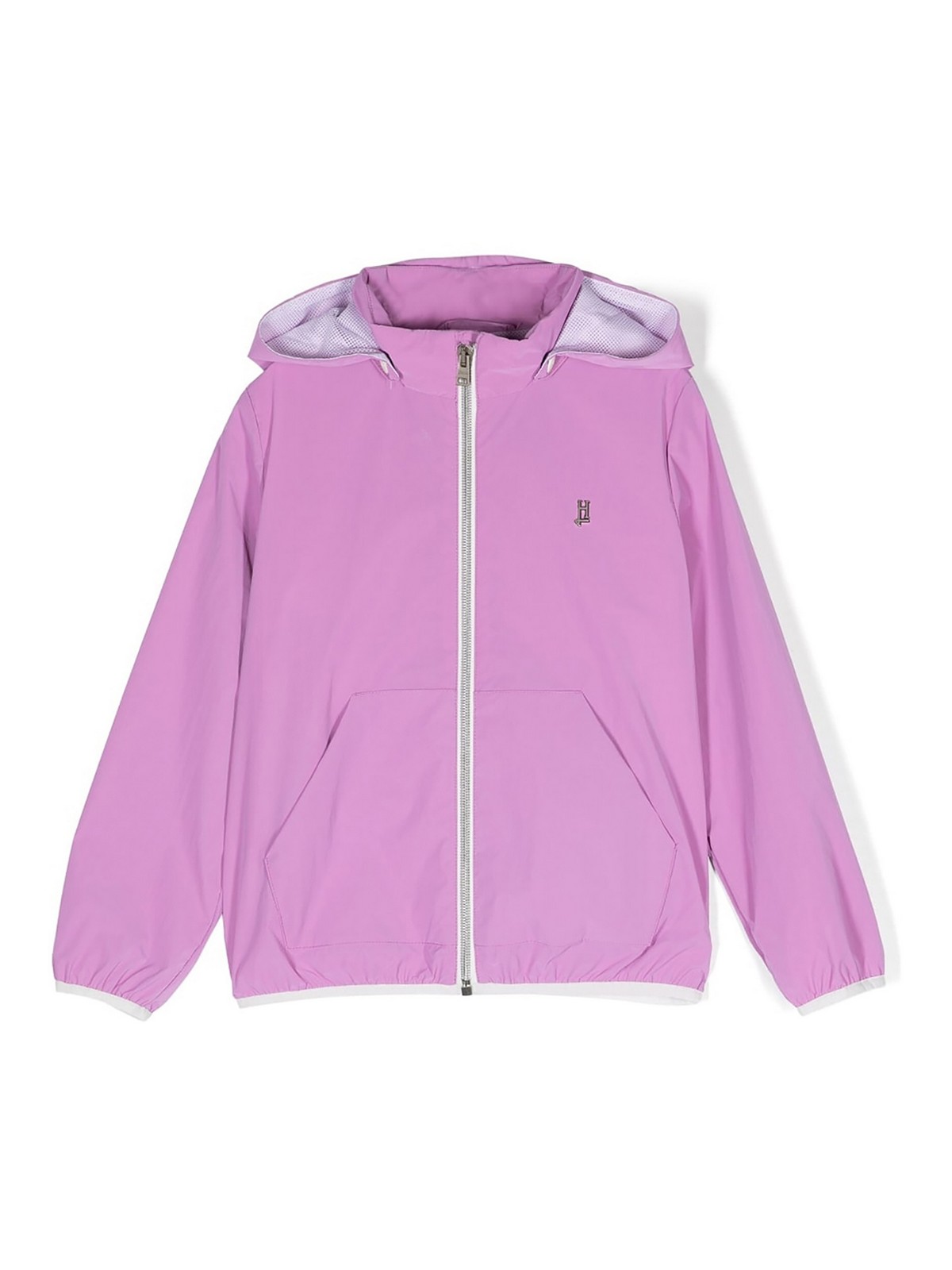 Zip-up hooded bomber jacket