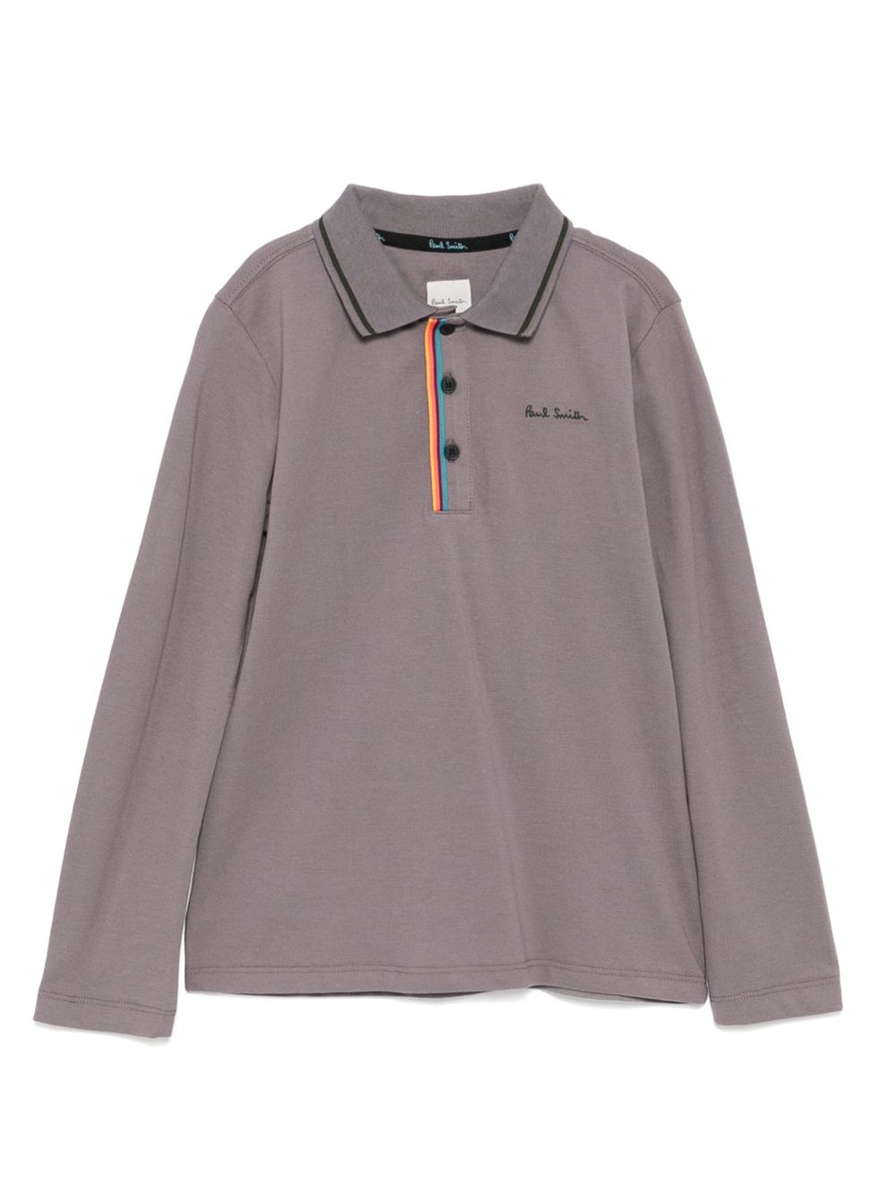 Logo-embroidered polo shirt - Purple