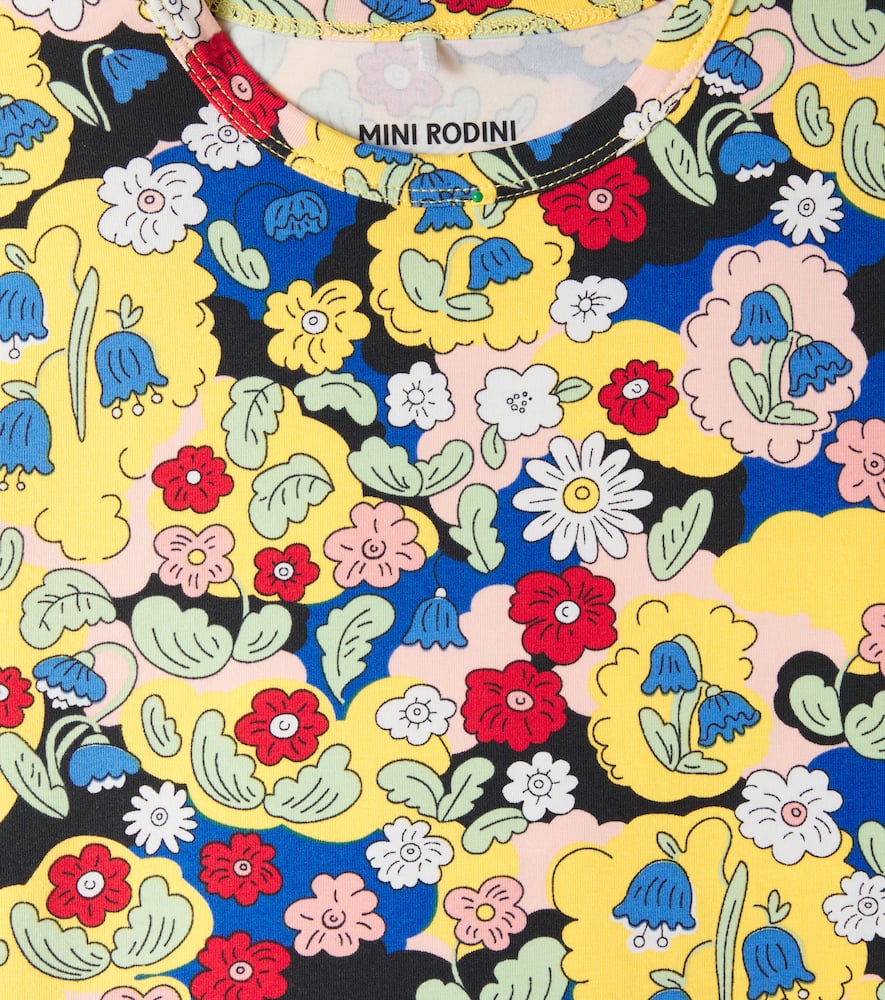 Mini Rodini Floral cotton-blend T-shirt