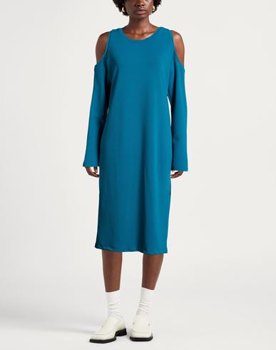 Woman Midi dress Deep teal Size L Polyester, Elastane