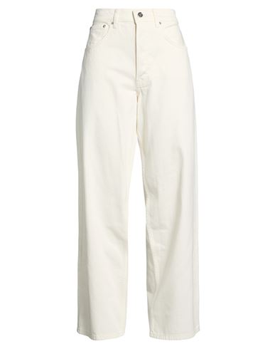 Woman Jeans Cream Size 26 Cotton