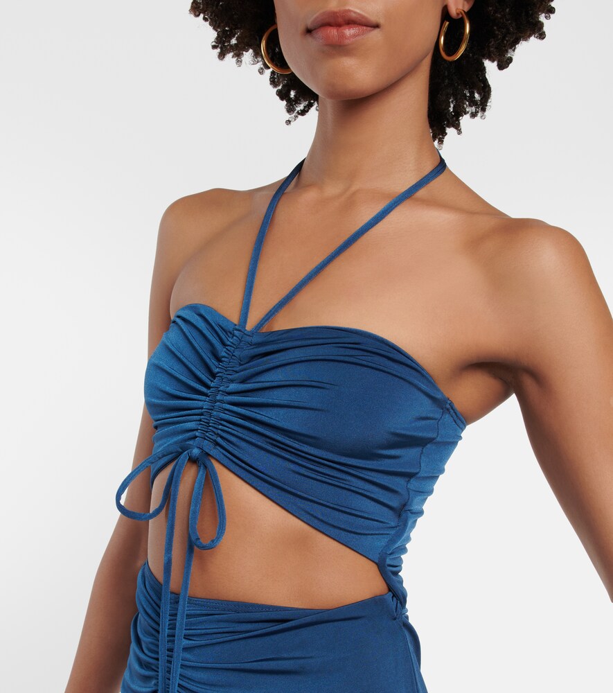 Kira halterneck cutout midi dress