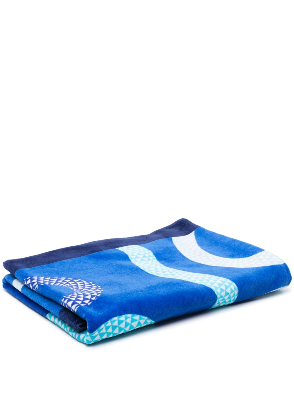 Eden snake-print beach towel - Blue