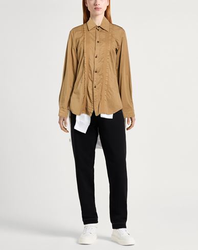 Woman Shirt Camel Size 4 Cotton