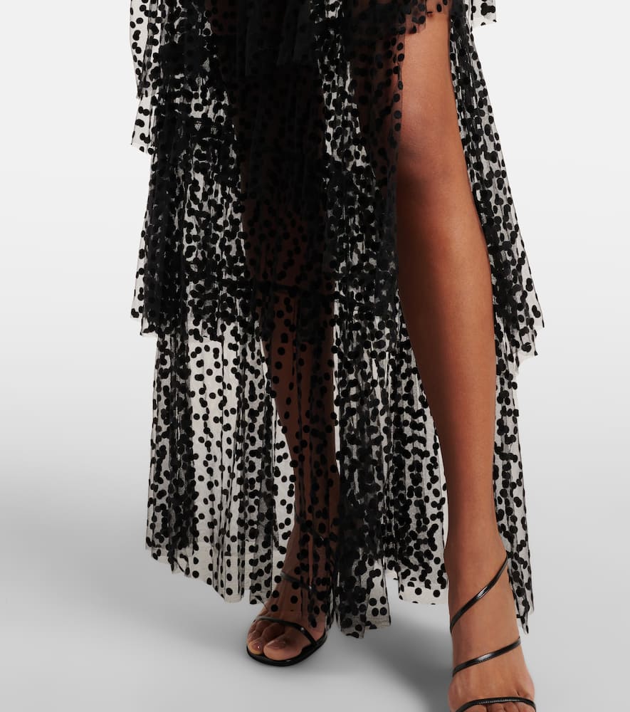 Alexandra Miro Carmen tiered tulle maxi dress