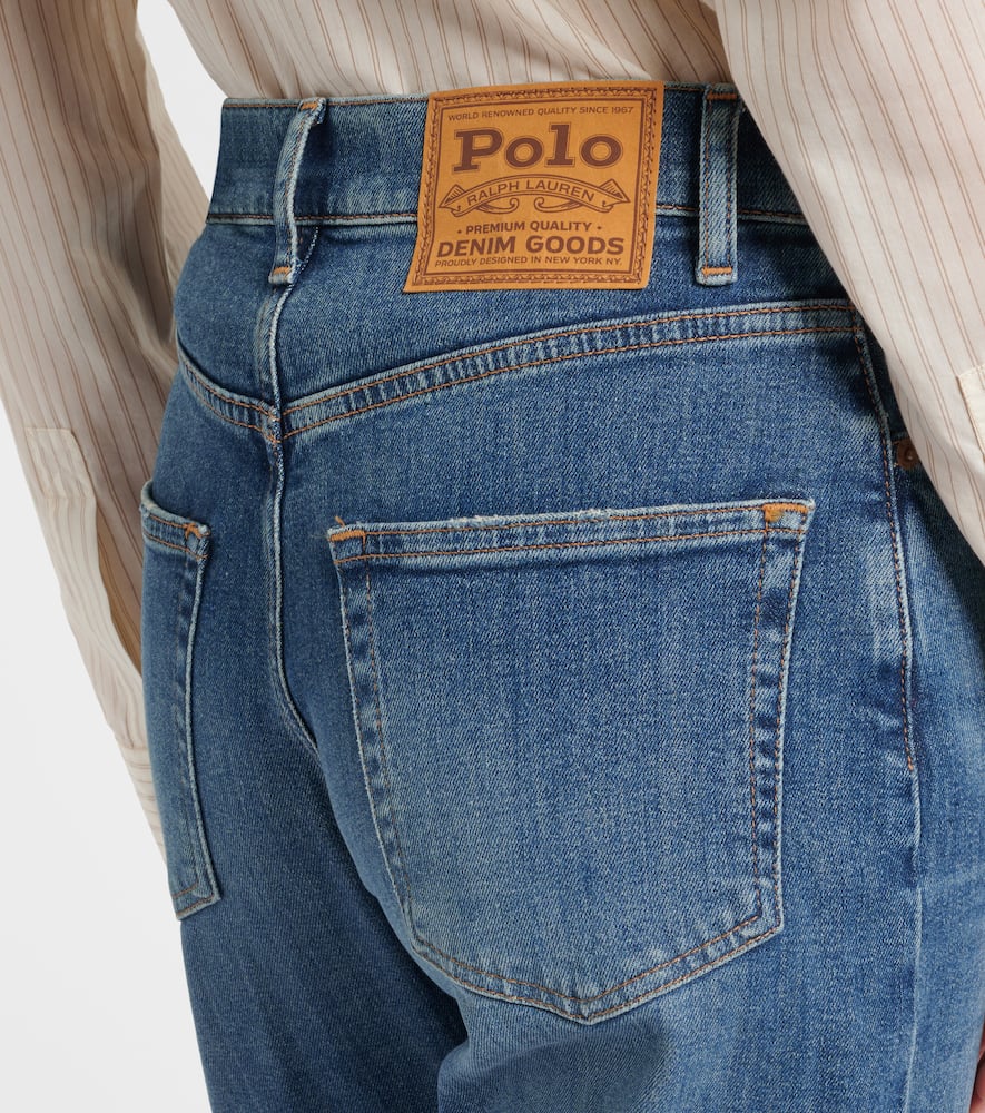 Low-rise straight jeans