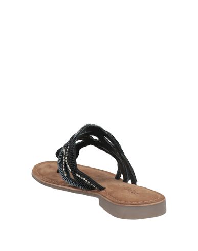 Woman Thong sandal Black Size 6 Textile fibers