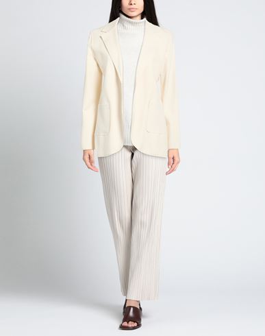 Woman Blazer Beige Size 12 Viscose, Polyamide, Elastane