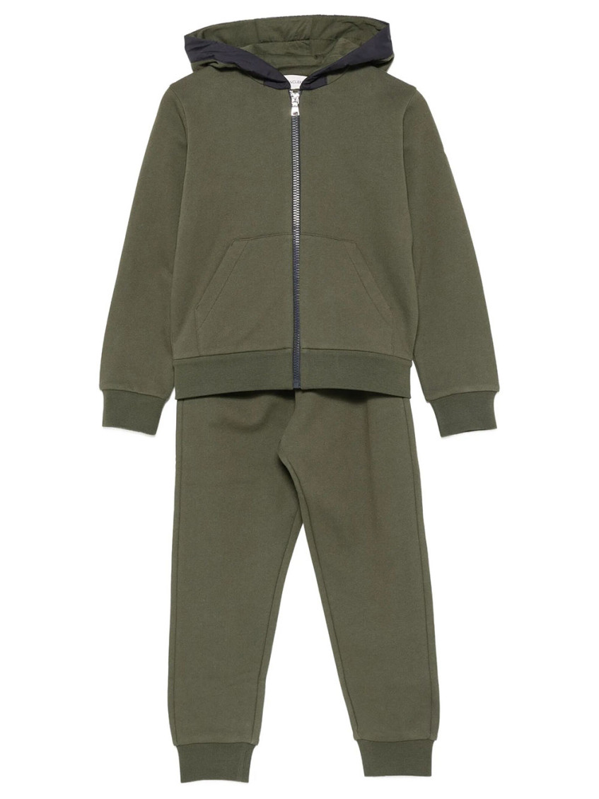 2- piece Dark Green Solid Hoodie/Jogger Sets (Boy)