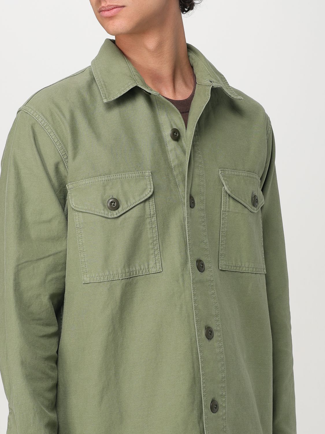 -Overshirt In Cotone-Uomo