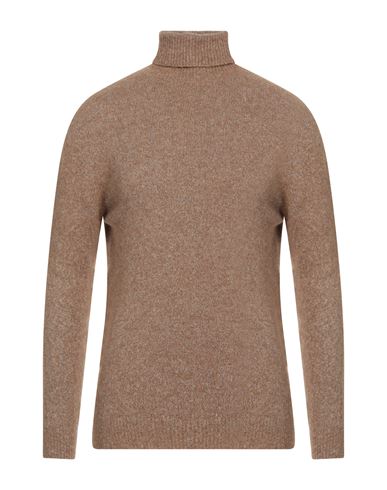 Alpha Studio Man Turtleneck Camel Size 46 Alpaca wool, Polyamide, Cotton, Modal, Elastane