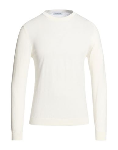 Man Sweater White Size 42 Cotton