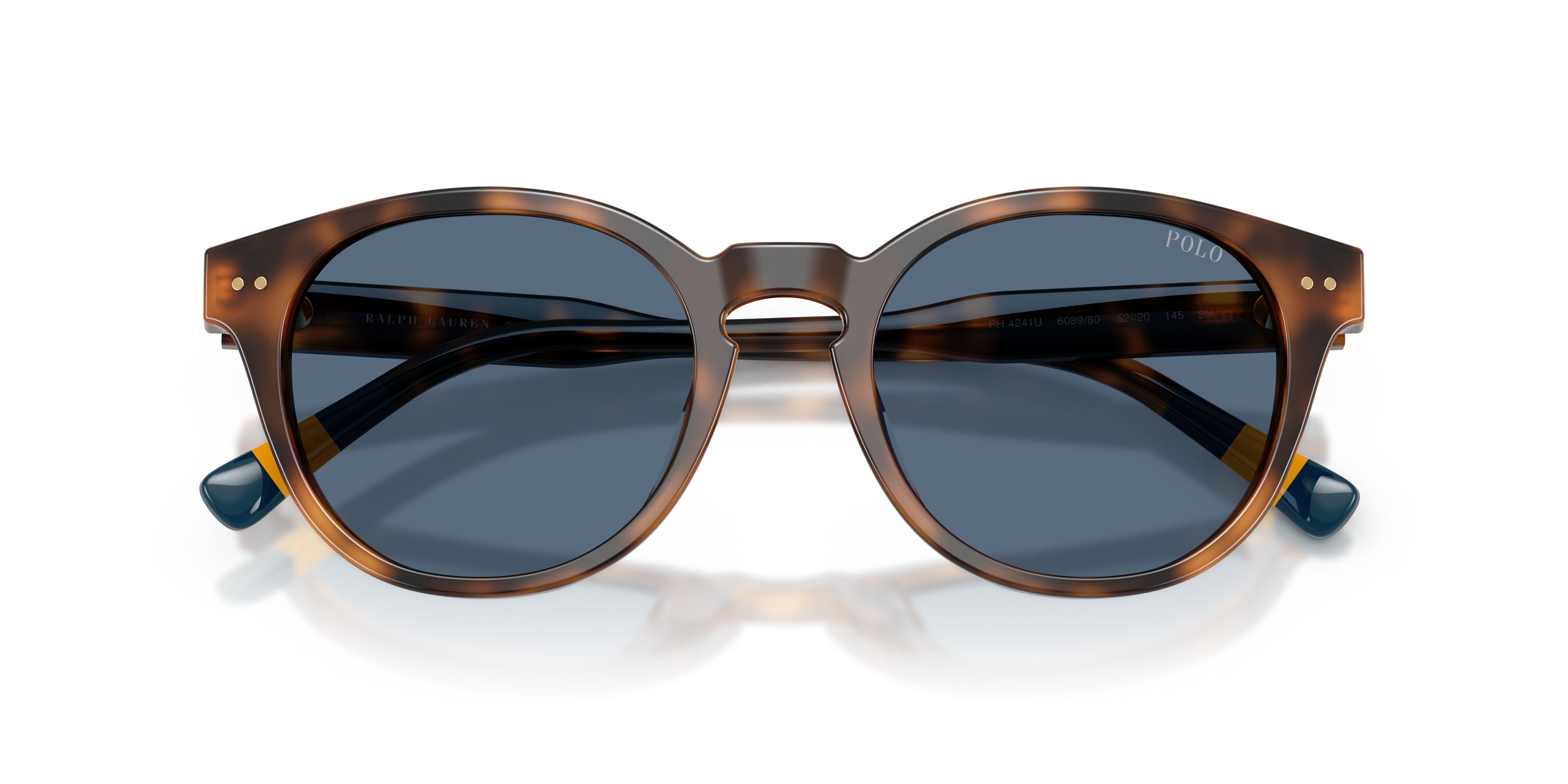 Polo Ralph Lauren Man Polo Ralph Lauren PH4241U 608980 Sunglasses Acetate Red Blue Round Norma