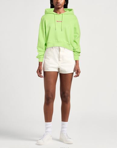 Woman Sweatshirt Lime green Size S Cotton