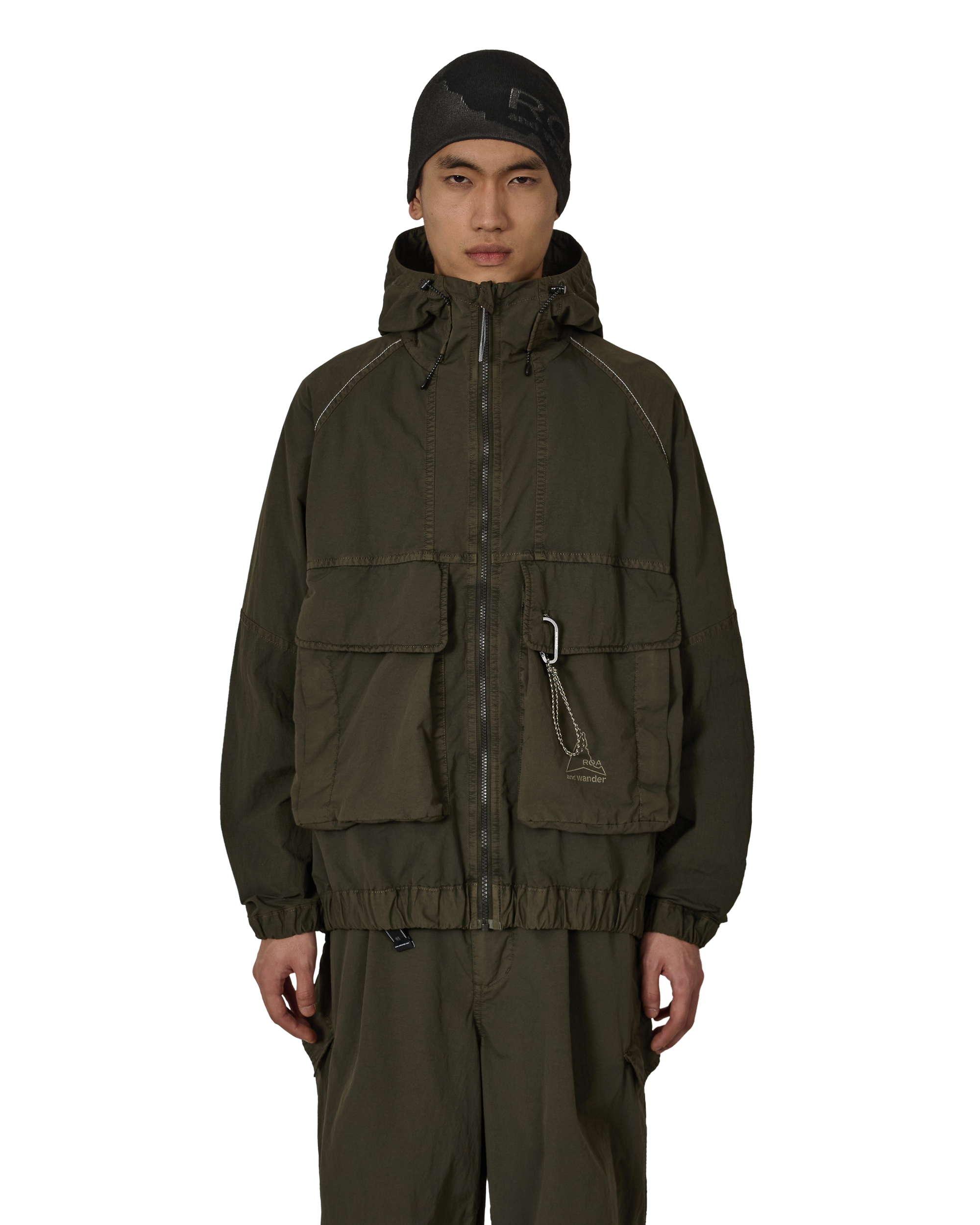 ROA Roa X And Wander Nylon Hooded Jacket Green Coats And Jackets Female