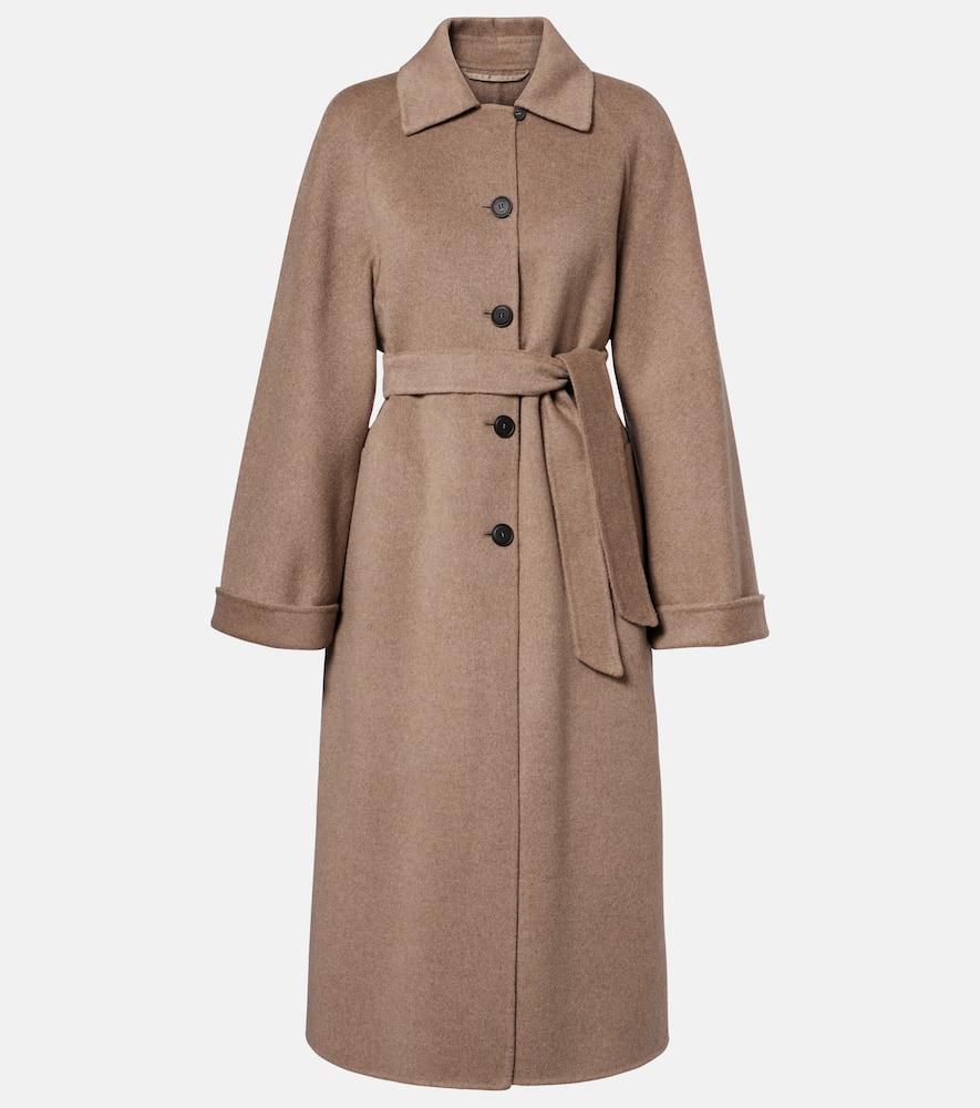 Centro belted cashmere coat