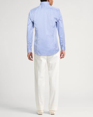 Man Shirt Light blue Size 16 Cotton