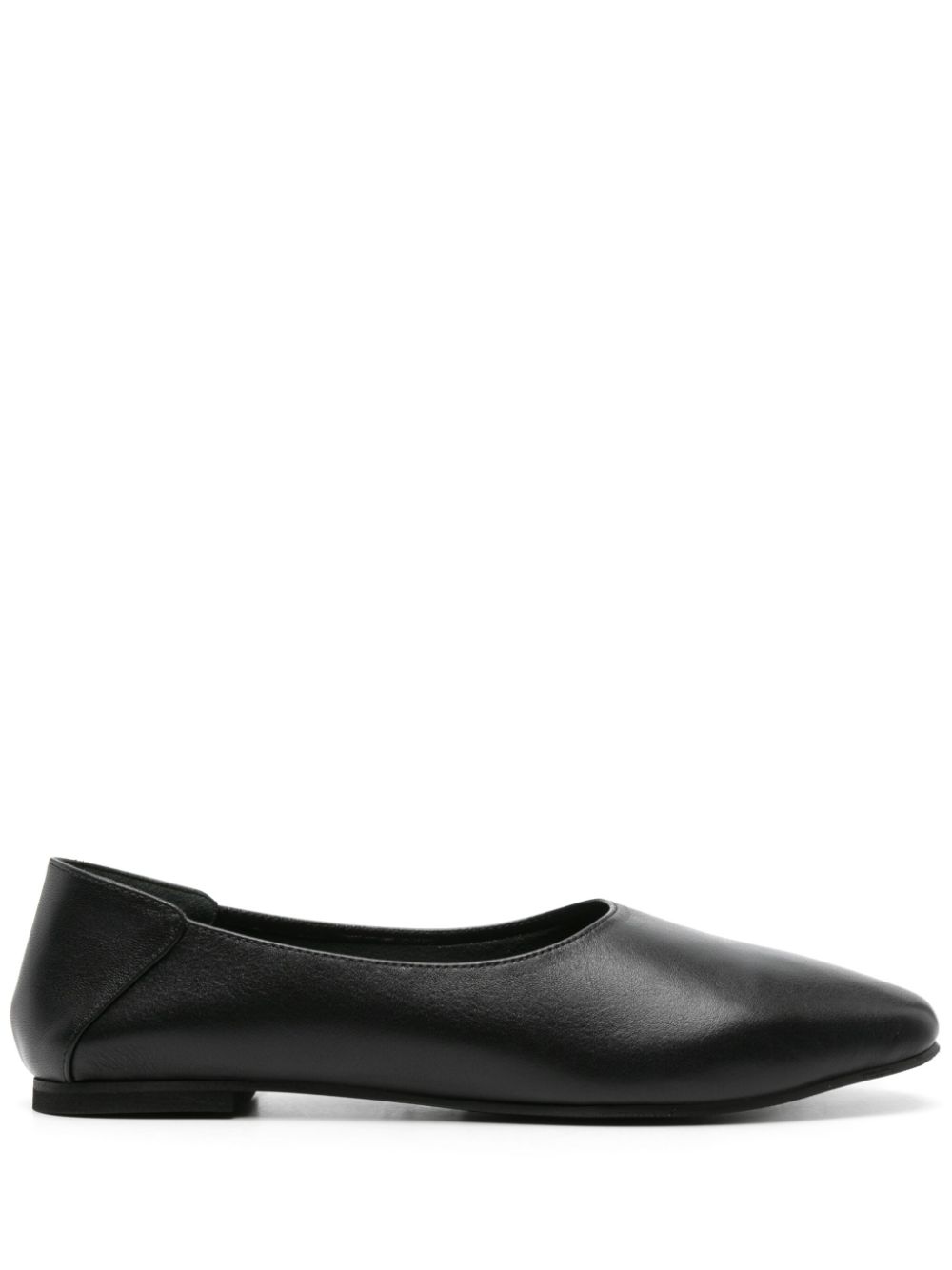 Manu leather ballerina shoes - Black