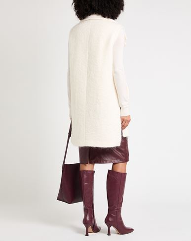 Woman Coat Ivory Size 6 Mohair wool, Wool, Polyamide