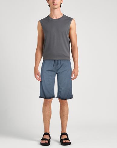 Man Shorts & Bermuda Shorts Slate blue Size 32 Cotton