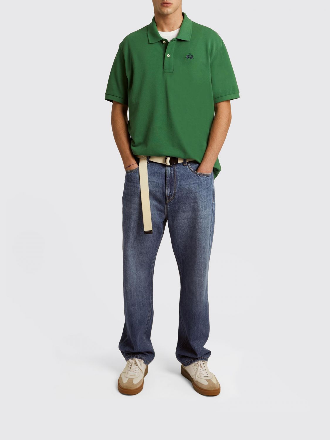 Polo Shirt Men color Green