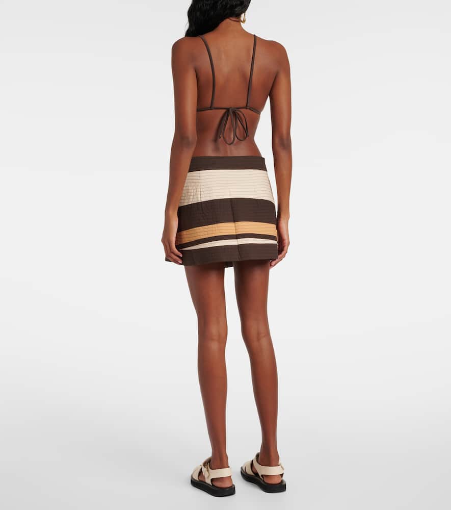 Savanna striped cotton wrap skirt