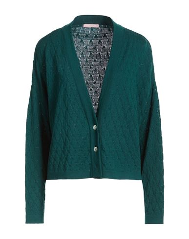 Woman Cardigan Dark green Size M Merino Wool