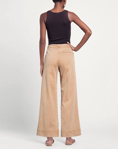 Woman Pants Camel Size 4 Modal, Cotton, Elastane