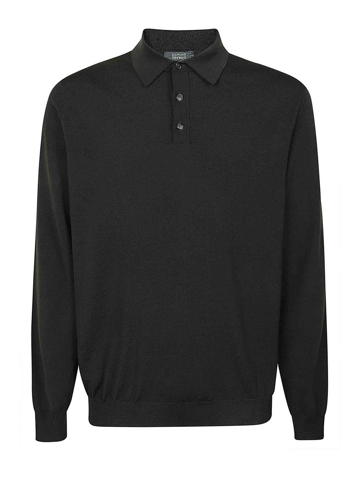 Long wool polo shirt