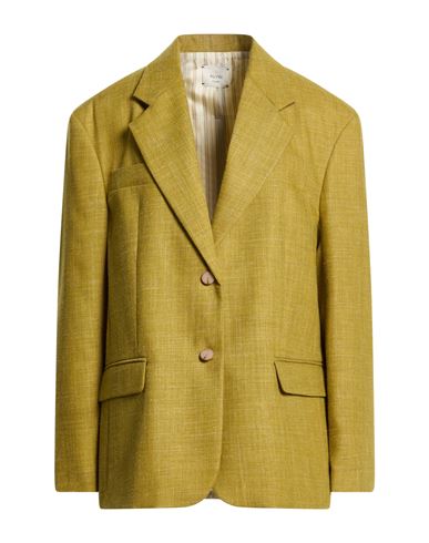 Chocolat Woman Blazer Mustard Size 0 Wool, Polyester, Linen