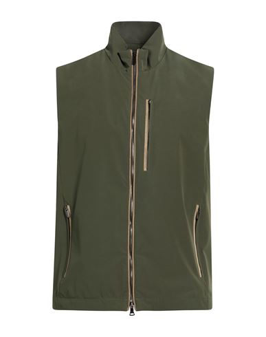 Man Vest Military green Size M Polyester, Elastane