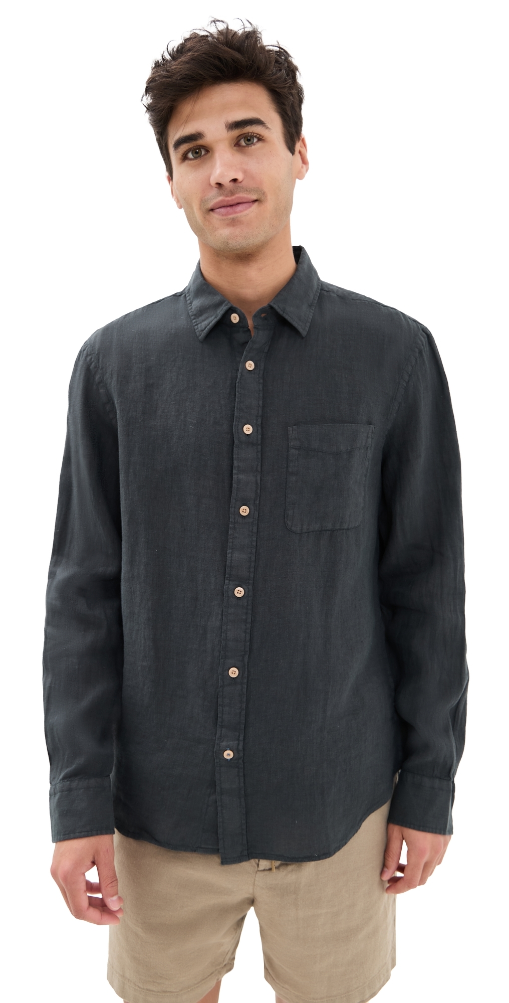 Laguna Linen Shirt Washed Black 