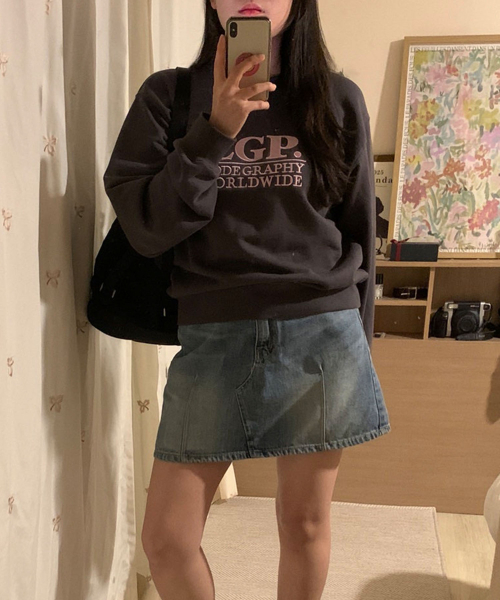  Square Logo Sweatshirt_Charcoal