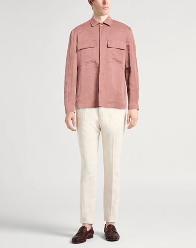 Man Shirt Antique rose Size M Linen, Tencel