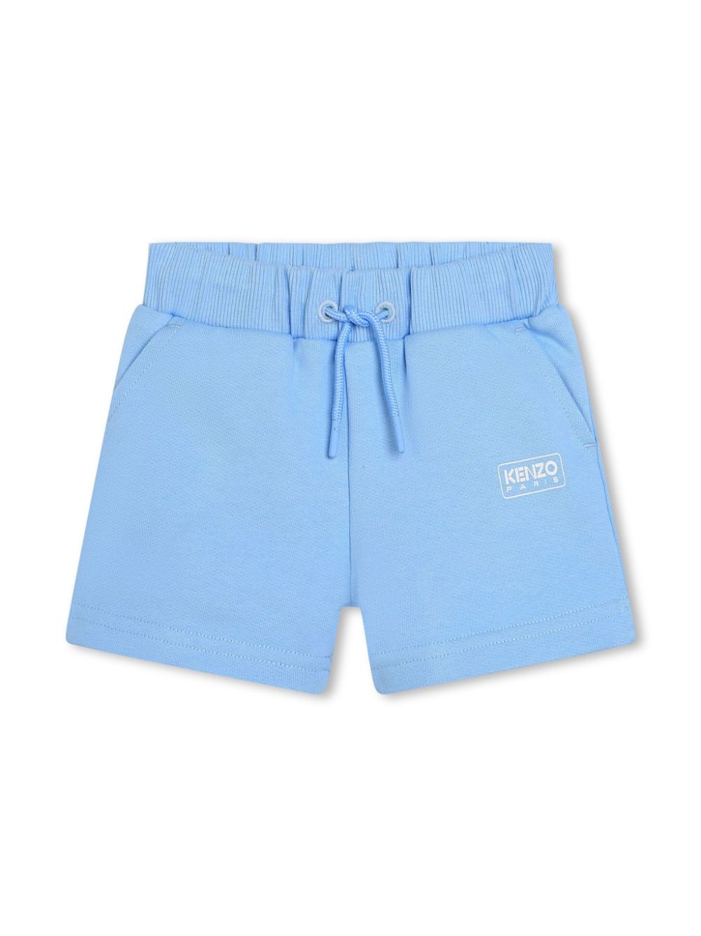 Logo-print cotton shorts - Blue