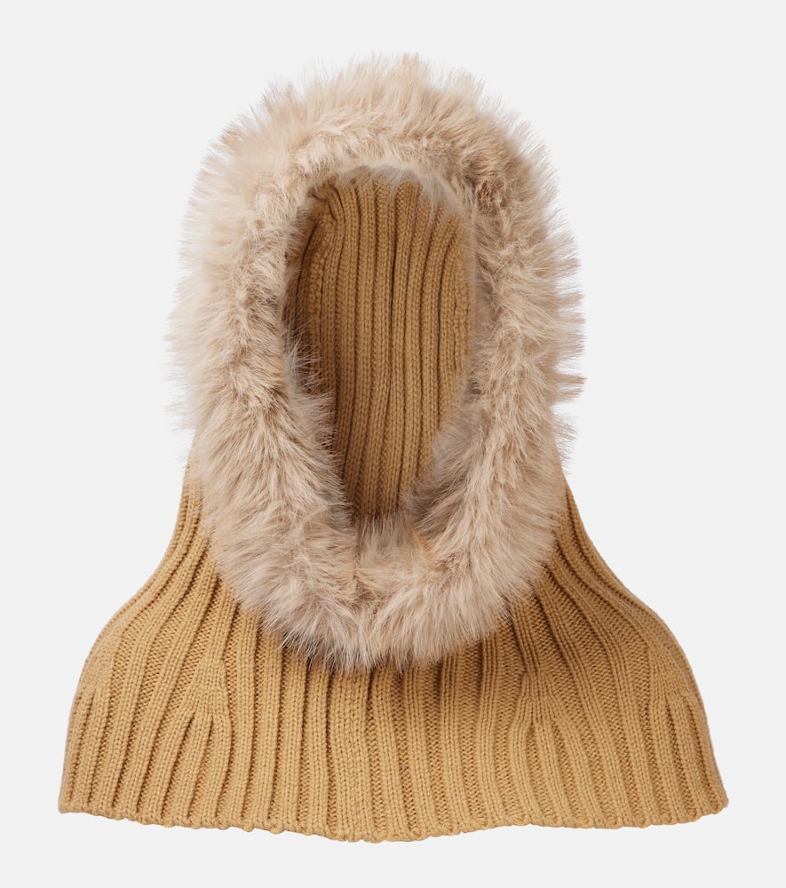 Naomi faux fur-trimmed hood