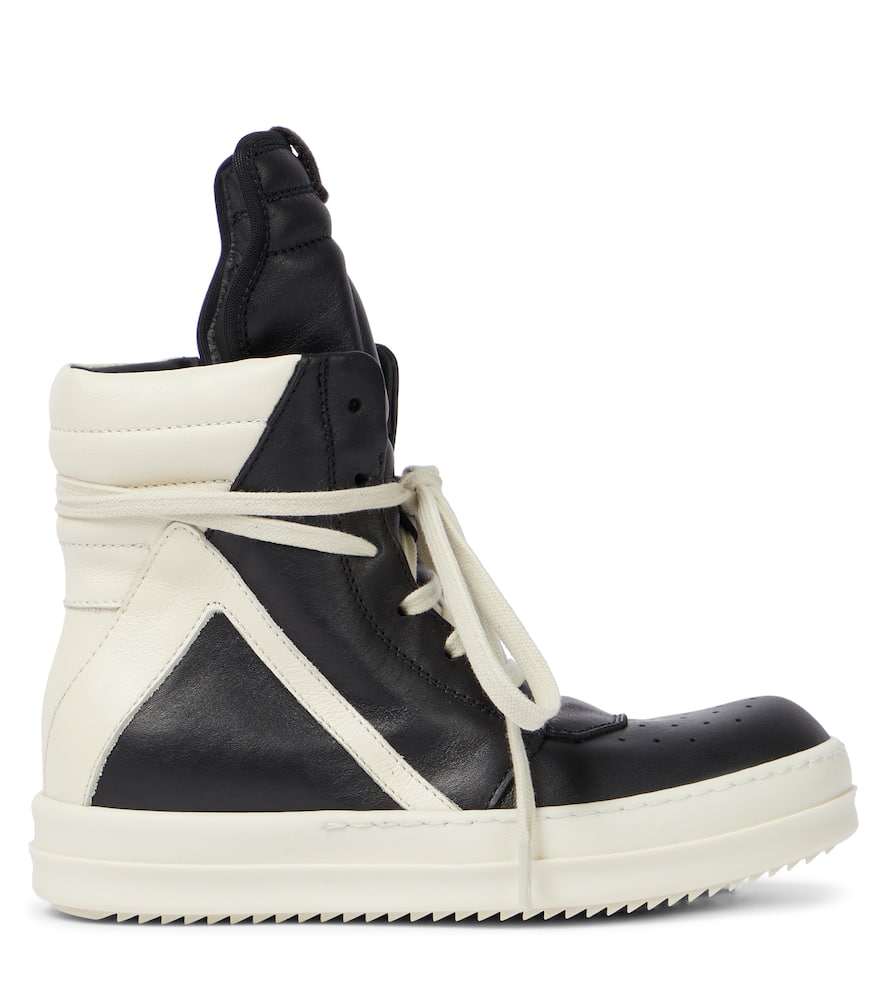 Rick Owens Kids Geobasket high-top leather sneakers