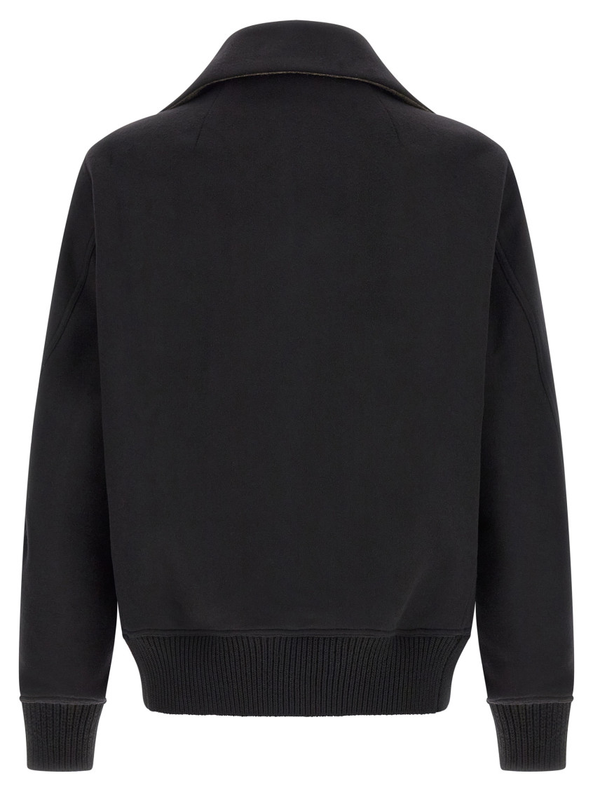 Rick Owens - dracuflight high collar bomber coat