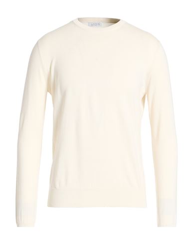 Man Sweater Ivory Size 42 Silk, Cotton