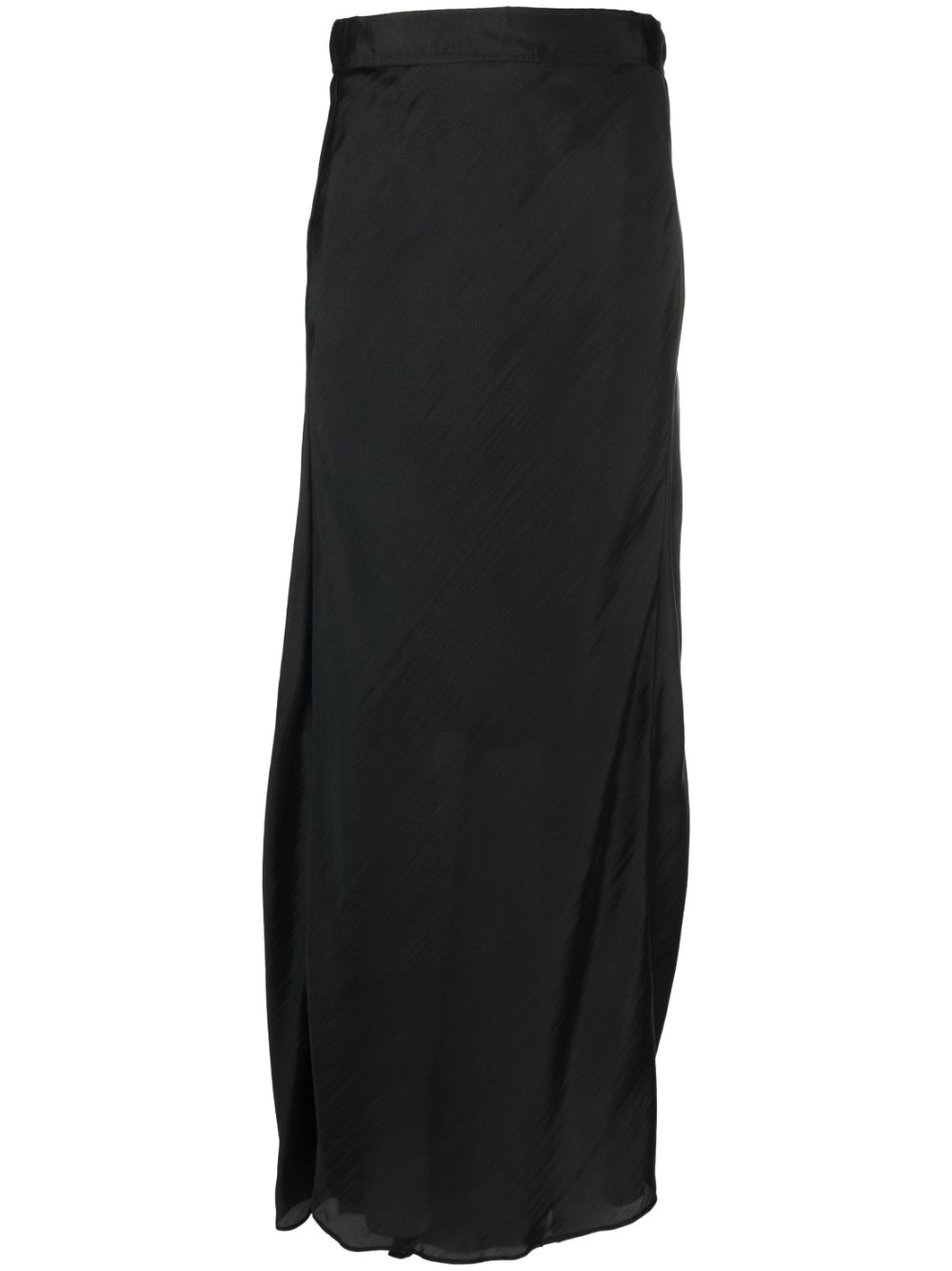 Satin-finish maxi skirt - Pink
