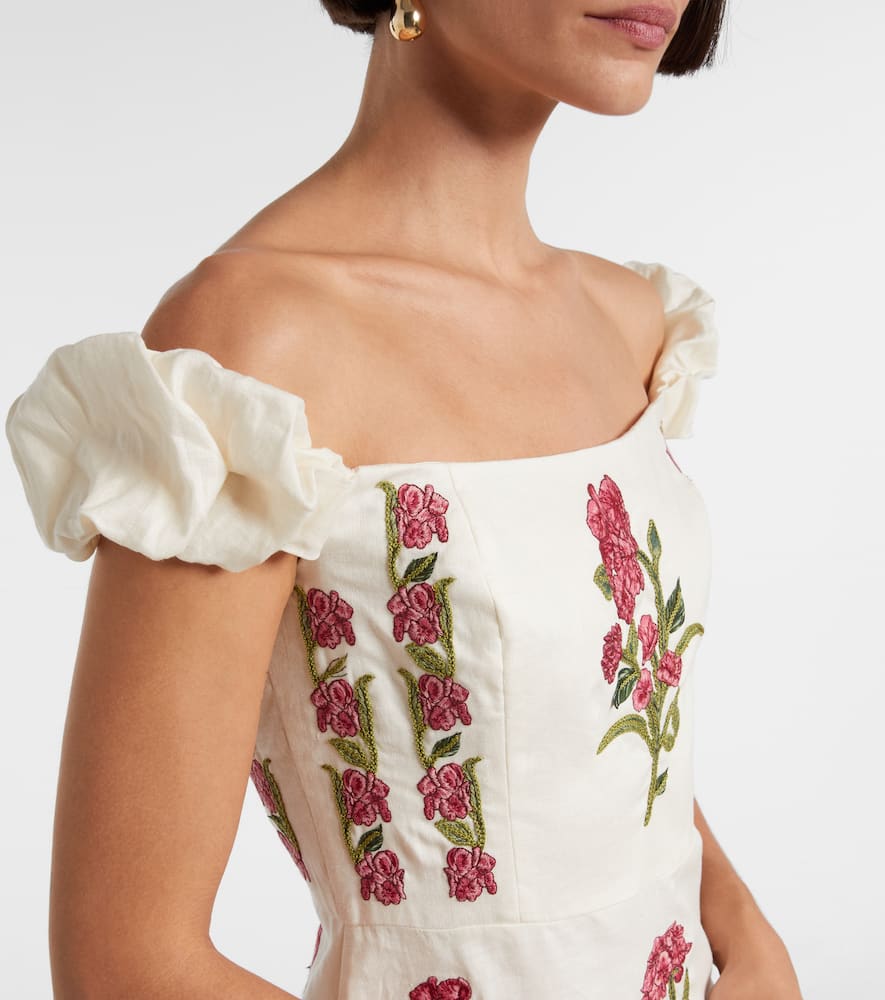 Siembra embroidered linen maxi dress