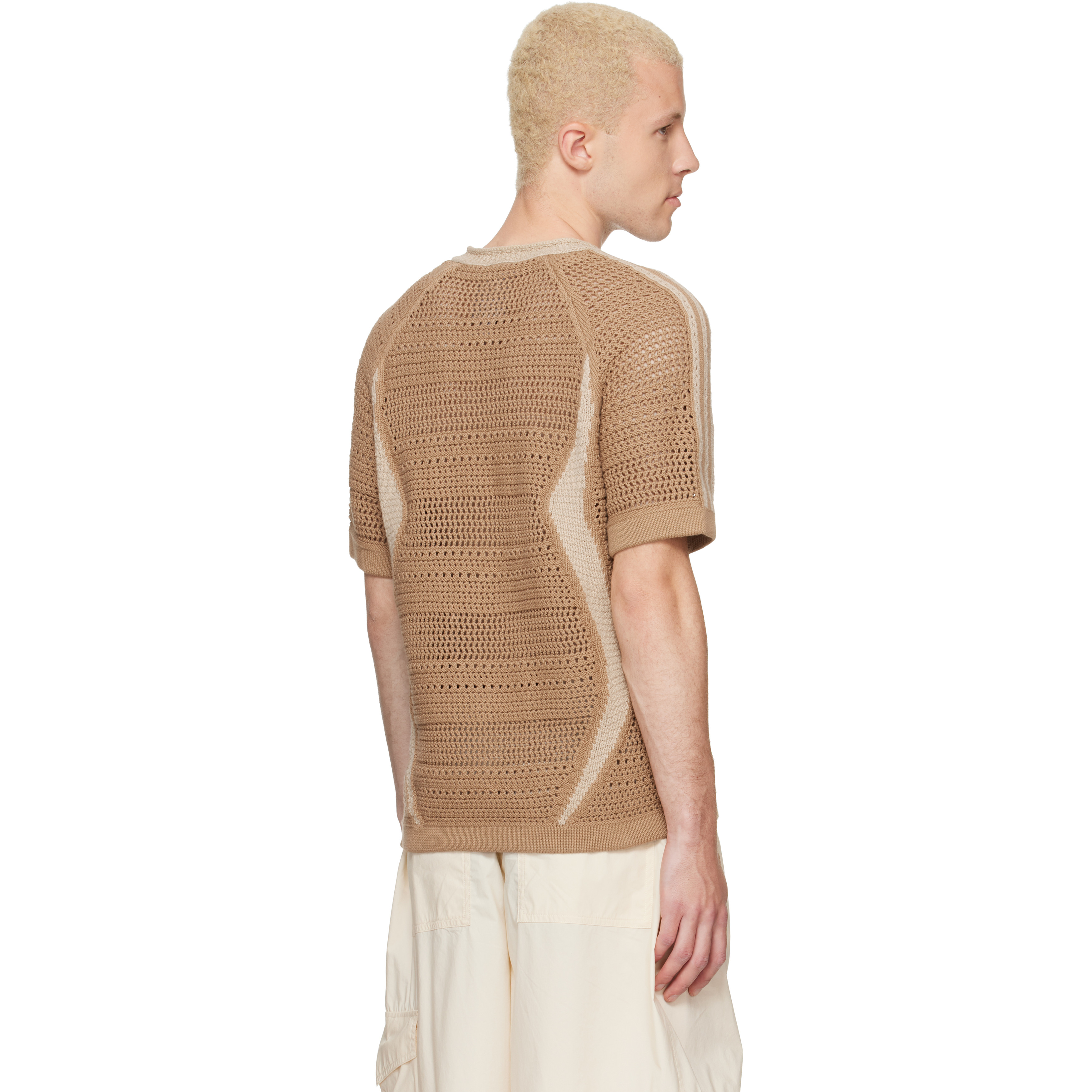 Tan Edison Chen Edition CLOT Knit Jersey T-shirt