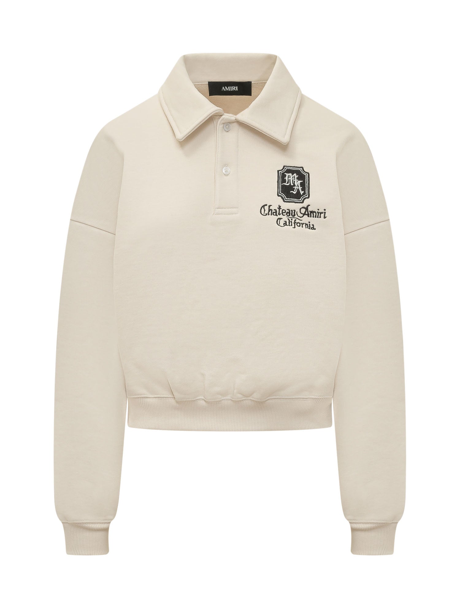 Stylish Knit Polo with Embroidered Front