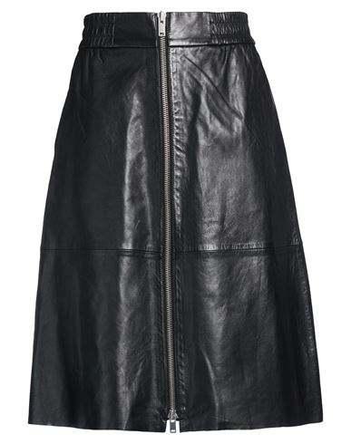 Woman Midi skirt Black Size 2 Lambskin