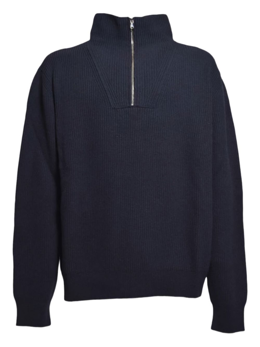 Ribbed Zip Placket Pullover