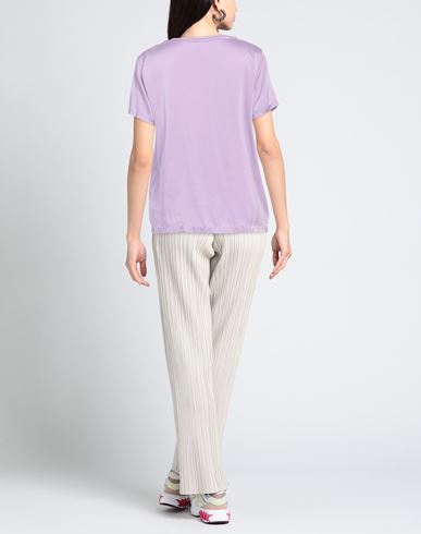 Woman Top Lilac Size S Silk, Lycra