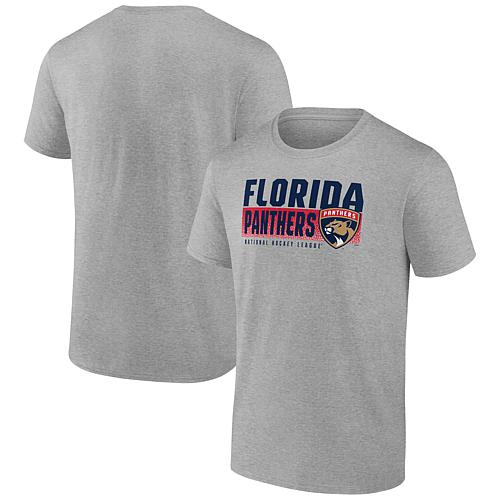 Men's Fanatics Heathered Gray Florida Panthers Jet Speed T-Shirt