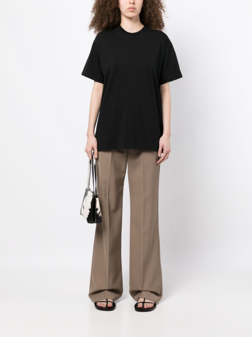 Crew-neck cotton T-shirt - Black