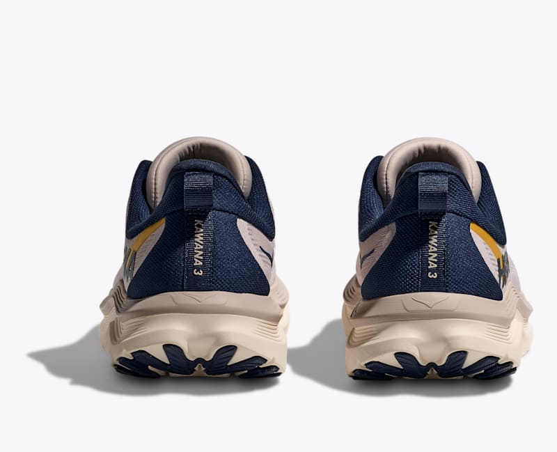 HOKA Men's Kawana 3 Shoes in Putty/Midnight Blue